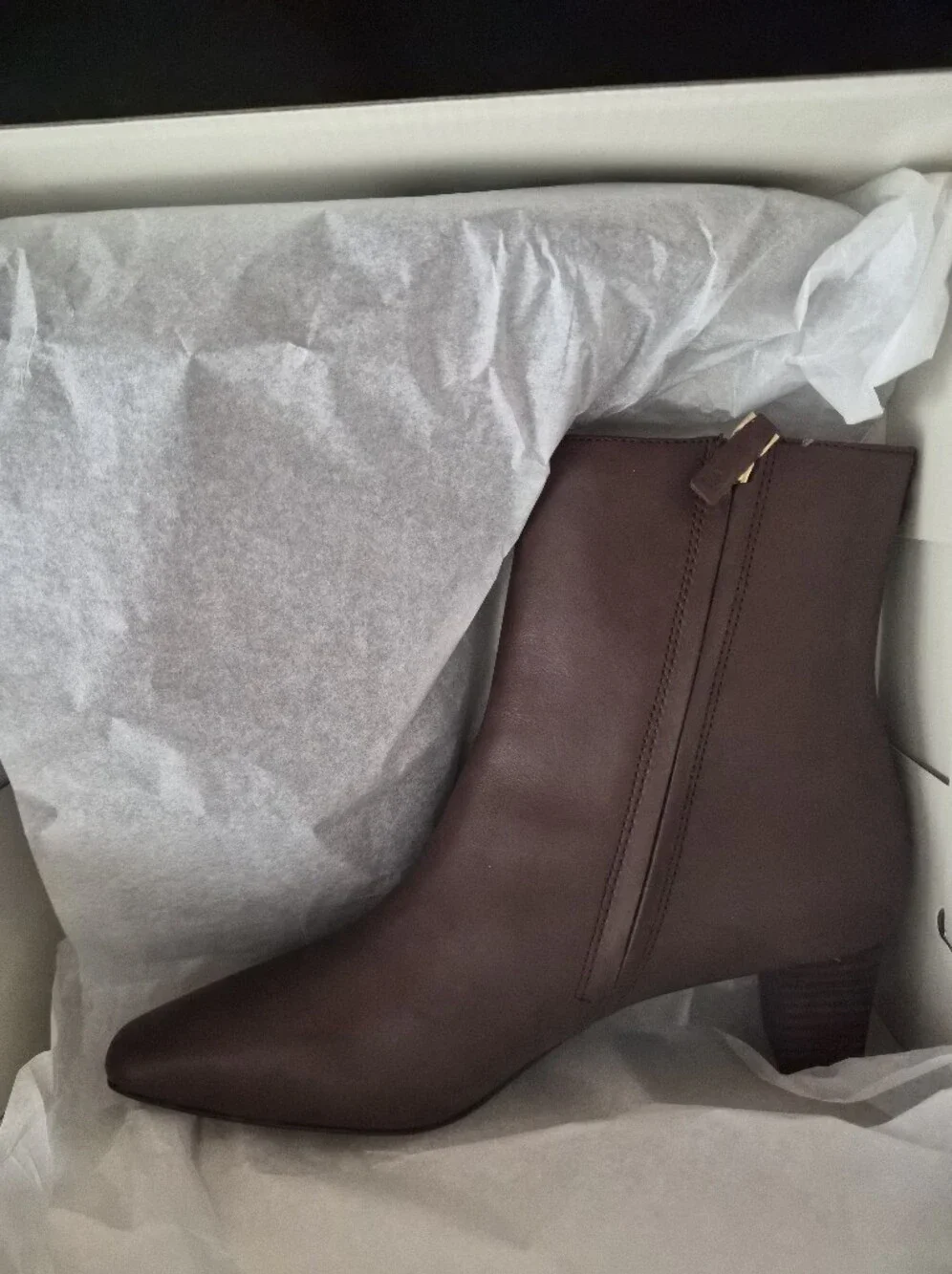 Ralph Lauren Brown Leather Ankle Boots